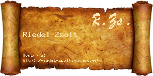 Riedel Zsolt névjegykártya