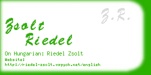 zsolt riedel business card